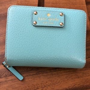 Kate spade turquoise/Tiffany blue leather wallet